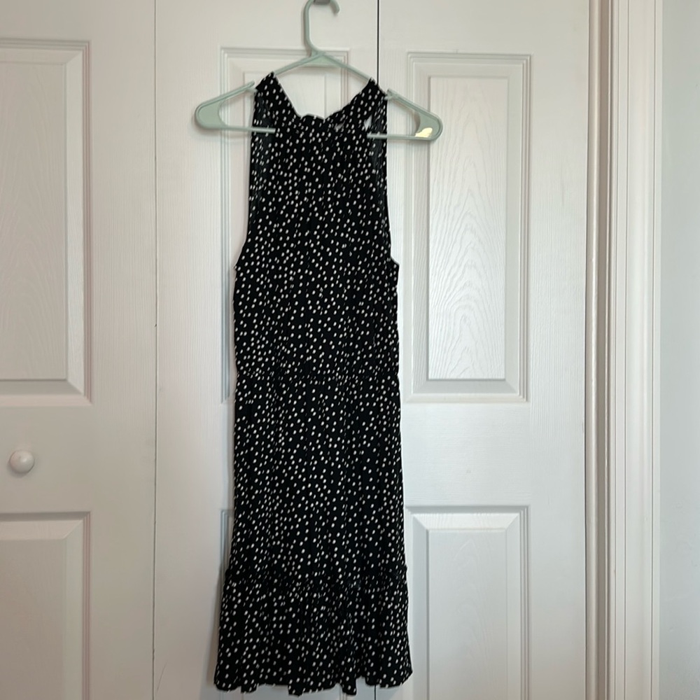 Black and white polka dots dress